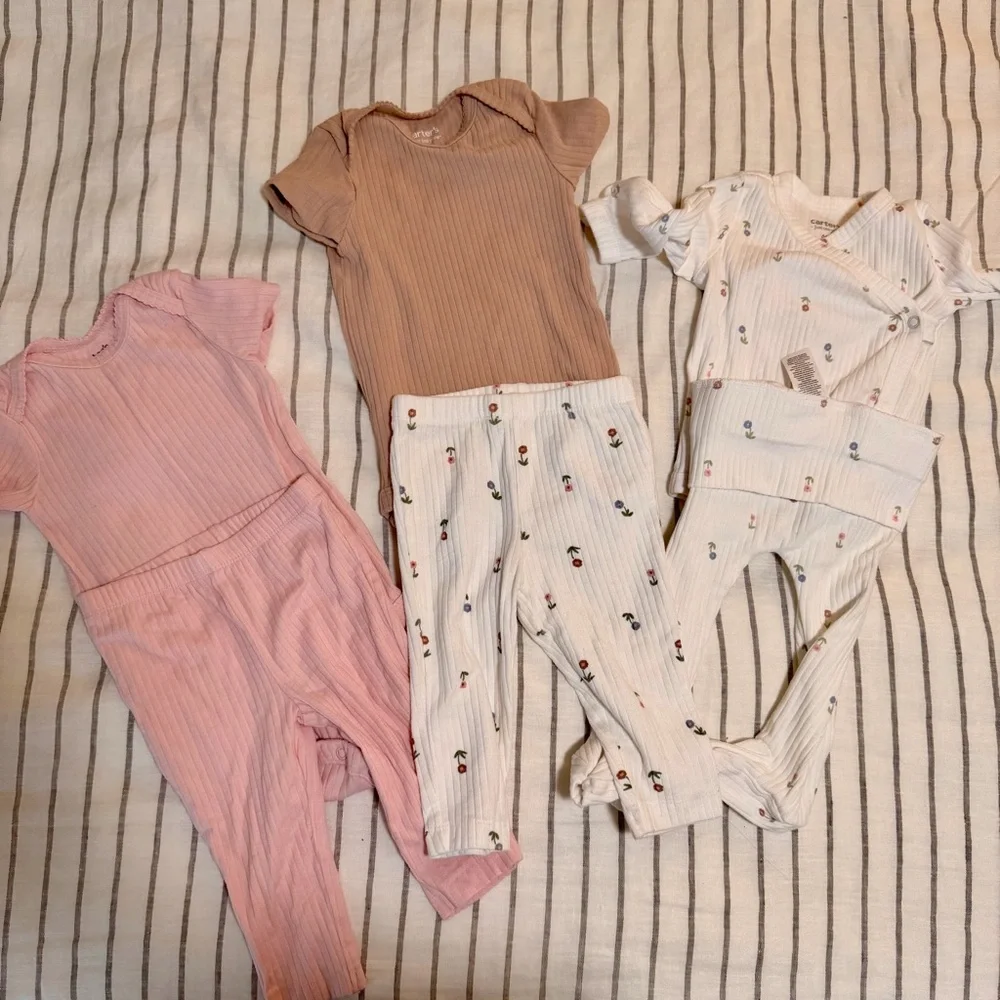 Adorable Baby‎ Clothing Sets in Pink and White Bundles